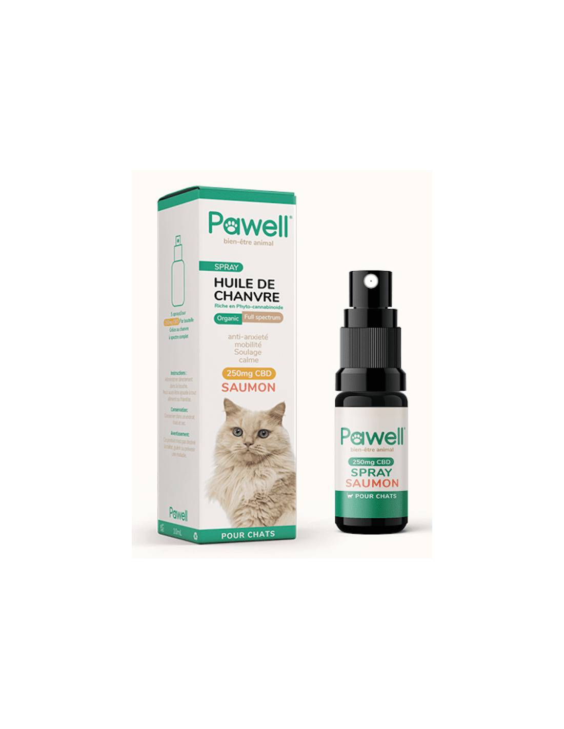 Huile pour chat  2,5% - Goût Saumon – Pawell